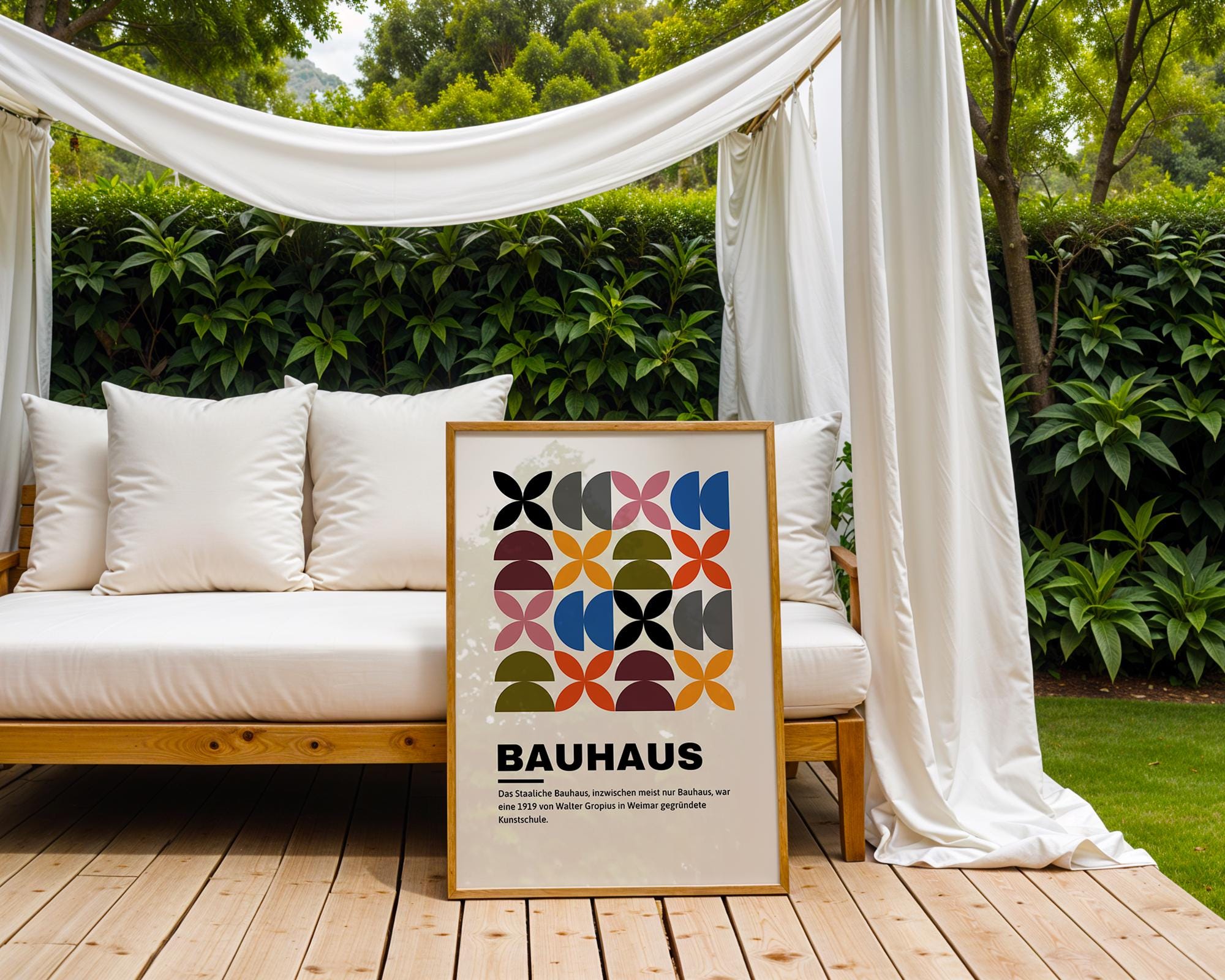 Bauhaus Poster Geometric Art Print | Mid Century Modern Wall Decor wall art print, modern home decor, unframed artwork by Nomad & Nest