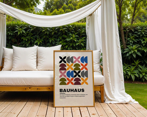 Bauhaus Poster Geometric Art Print | Mid Century Modern Wall Decor wall art print, modern home decor, unframed artwork by Nomad & Nest