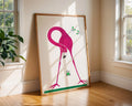 Flamingo & Panda Art Print | Whimsical Nursery Decor wall art print, modern home decor, unframed artwork by Nomad & Nest