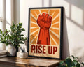 Rise Up Fist Print | Retro Empowerment Poster wall art print, modern home decor, unframed artwork by Nomad & Nest