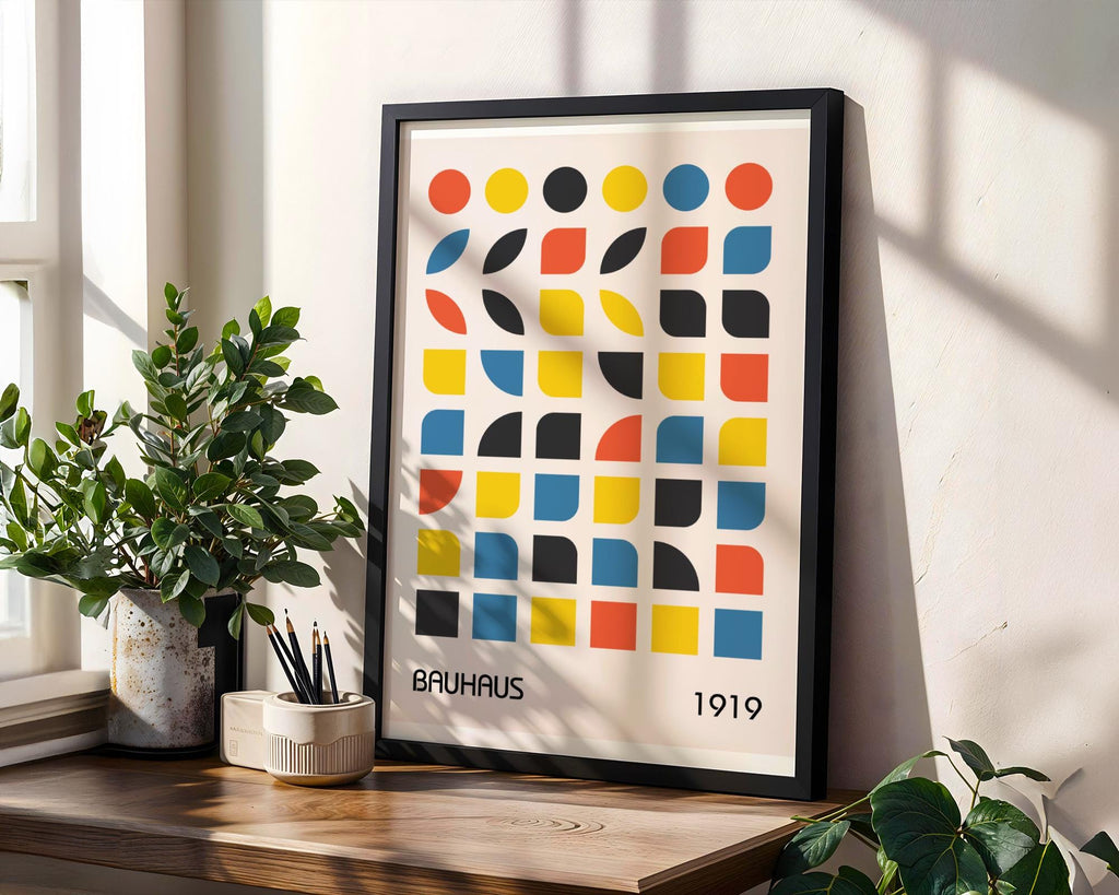 Bauhaus Poster Geometric Art Print | Mid-Century Modern wall art print, modern home decor, unframed artwork by Nomad & Nest
