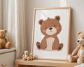 Playroom Ideas | Cute Bear Nursery Wall Art | Woodland Animal Kids Decor wall art print, modern home decor, unframed artwork by Nomad & Nest