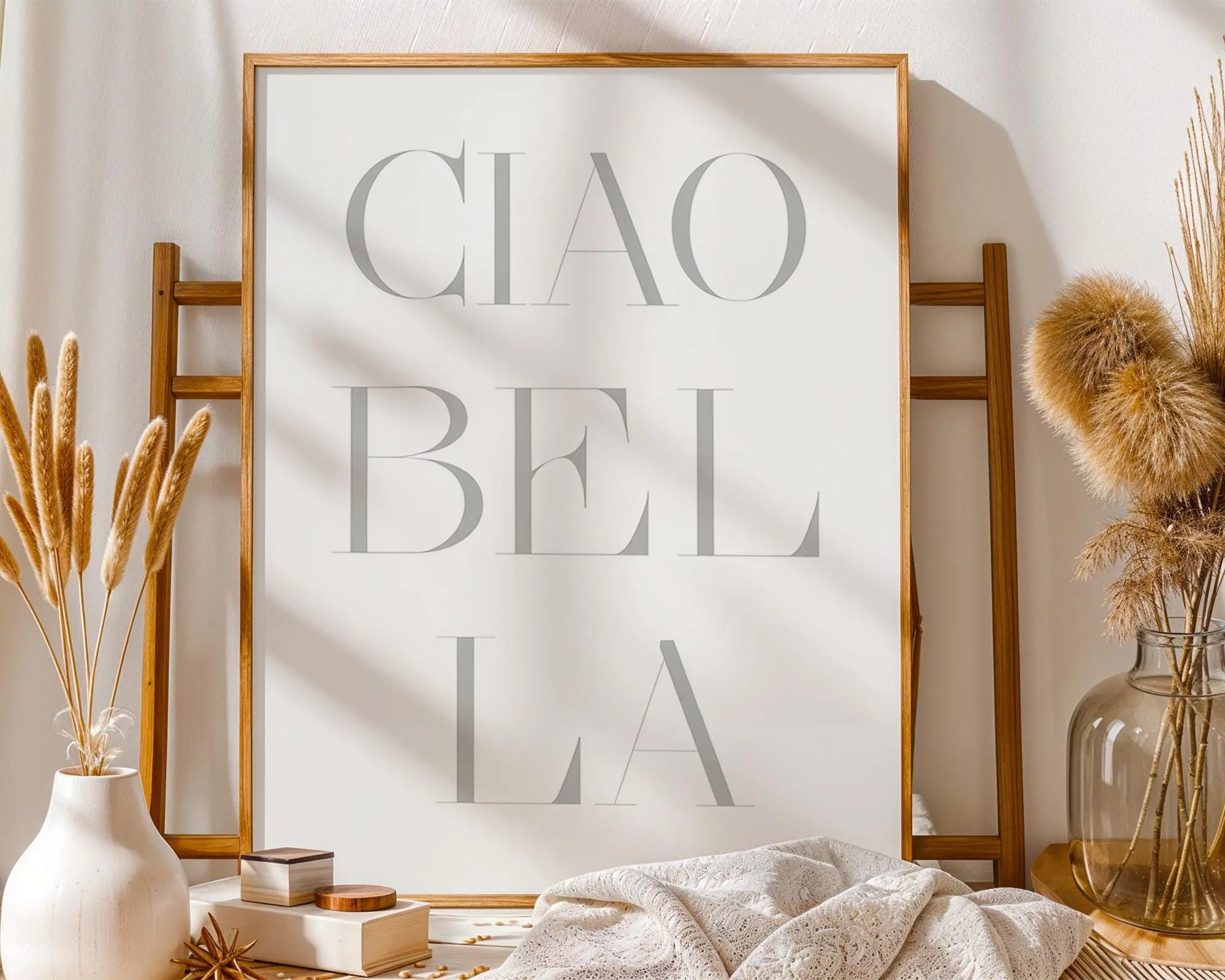 Ciao Bella Typography Print | Modern Minimalist Wall Art wall art print, modern home decor, unframed artwork by Nomad & Nest