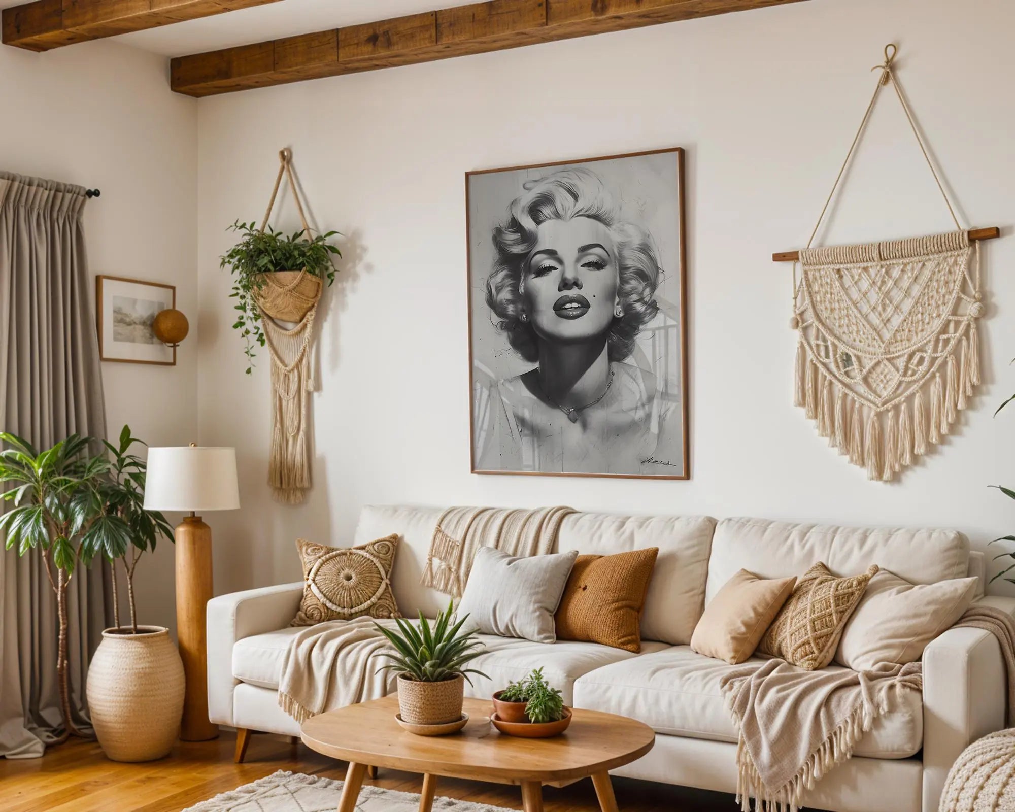Modern Pop Art | Marilyn Monroe Portrait Print | Glamorous Hollywood Icon, Retro Decor wall art print, modern home decor, unframed artwork by Nomad & Nest