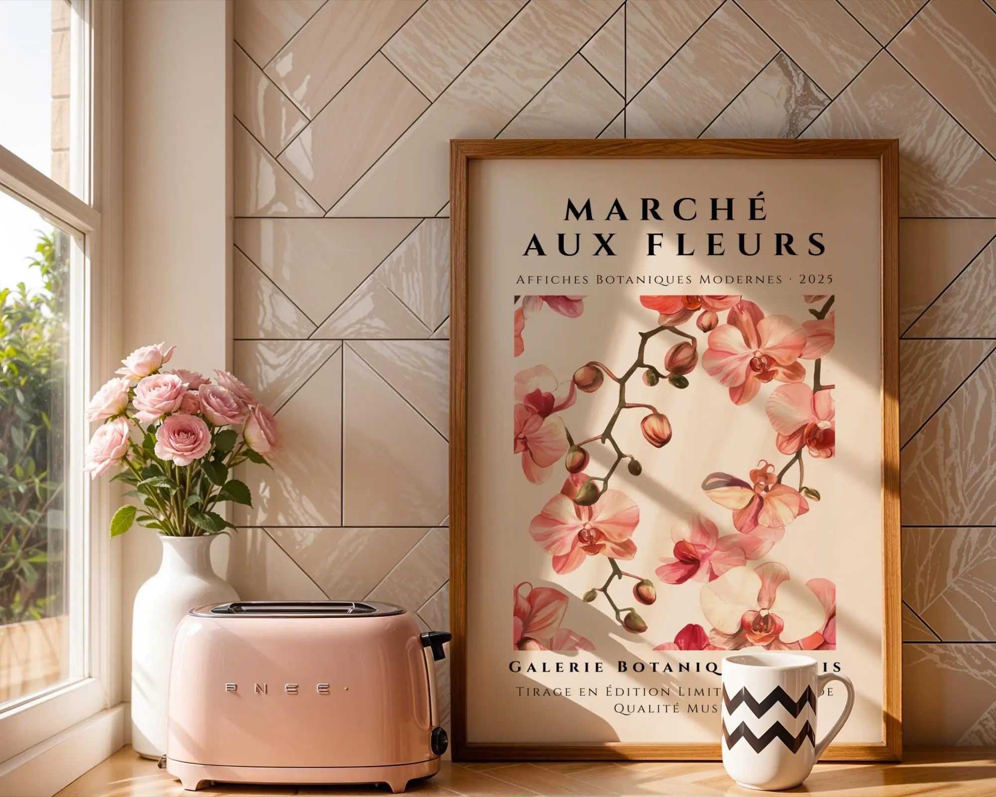 Blush Orchid Flower Market Print | Parisian Botanical Art wall art print, modern home decor, unframed artwork by Nomad & Nest