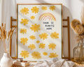 Floral Rainbow Art Print | Uplifting Home Decor wall art print, modern home decor, unframed artwork by Nomad & Nest