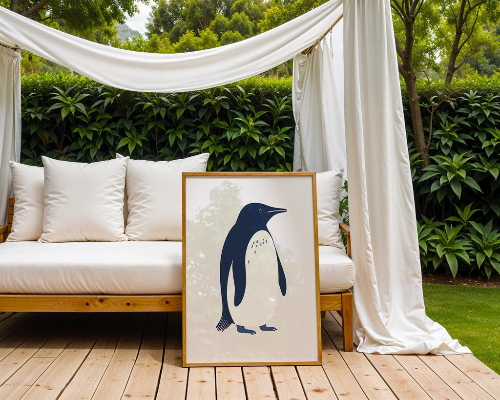 Penguin Art Print | Modern Nursery Decor, Scandinavian Style wall art print, modern home decor, unframed artwork by Nomad & Nest