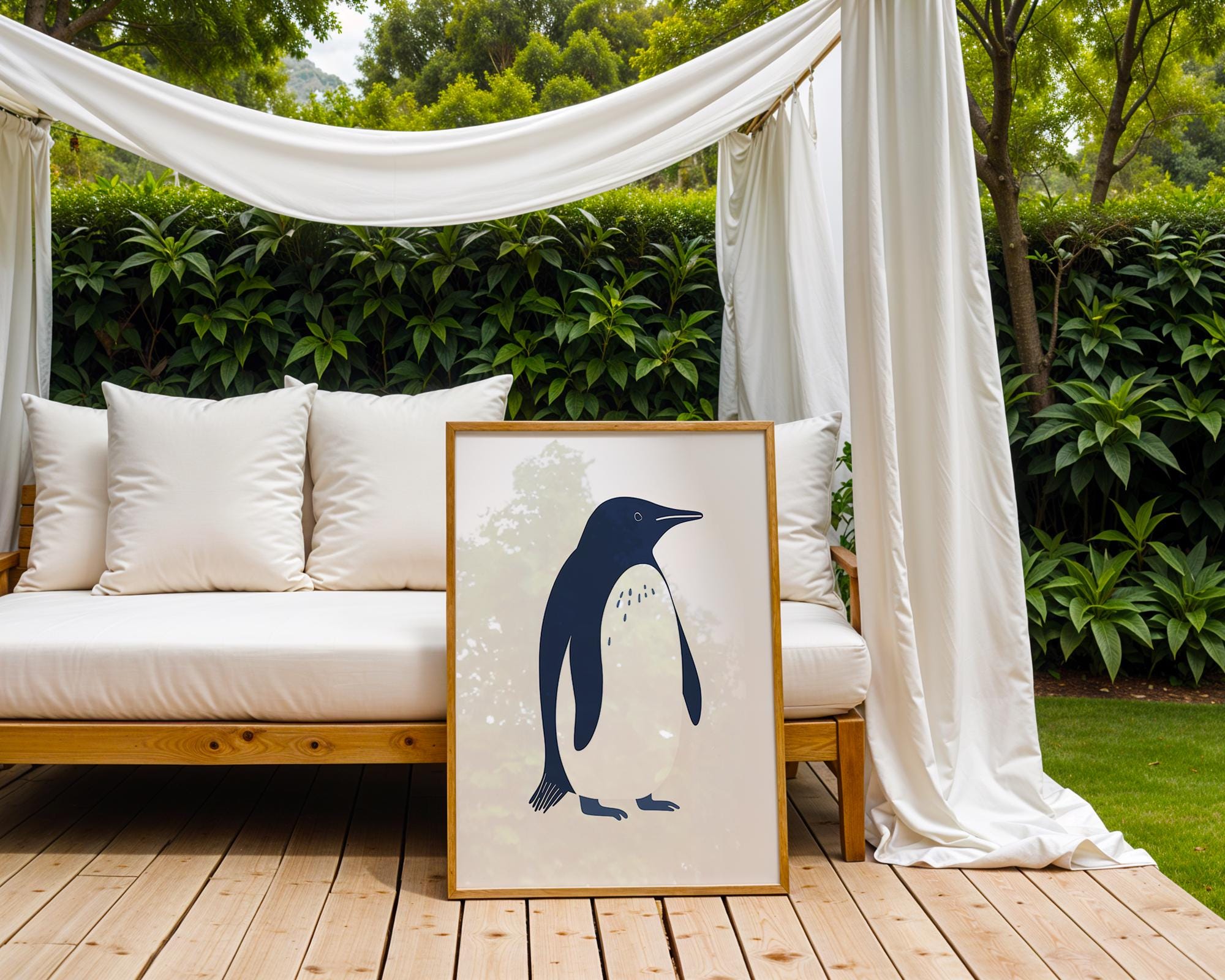 Penguin Art Print | Modern Nursery Decor, Scandinavian Style wall art print, modern home decor, unframed artwork by Nomad & Nest