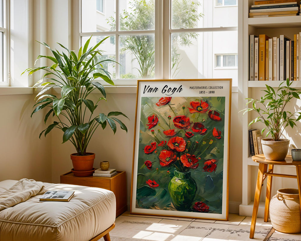 Van Gogh Print | Poppies  | Red Floral Impressionist Art Poster wall art print, modern home decor, unframed artwork by Nomad & Nest