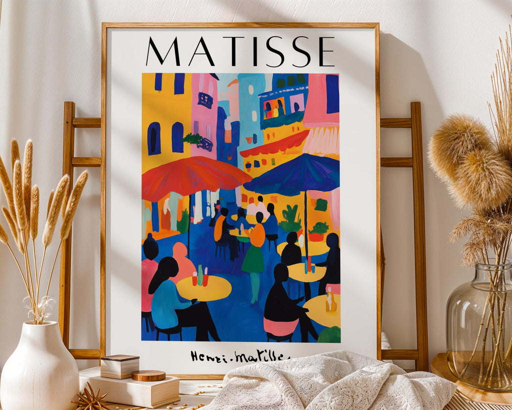 Henri Matisse Print | Inspired Cafe  | Colorful Mediterranean Wall Art wall art print, modern home decor, unframed artwork by Nomad & Nest