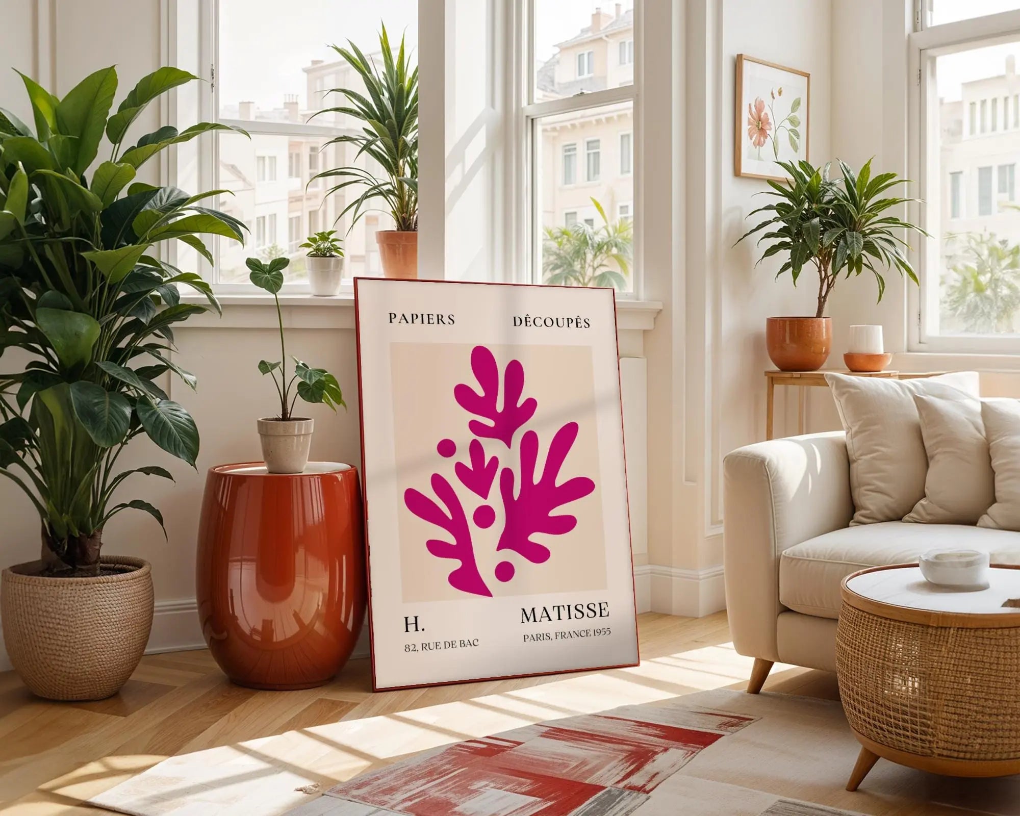 Henri Matisse Print | Coral Art  | Magenta Abstract Cut-Out Poster wall art print, modern home decor, unframed artwork by Nomad & Nest