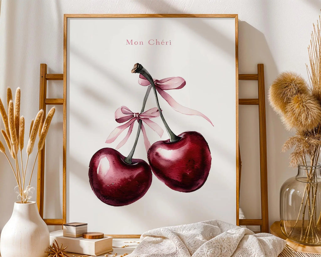 Positive Emotion | Cherry Kitchen Print – Romantic French Wall Art wall art print, modern home decor, unframed artwork by Nomad & Nest