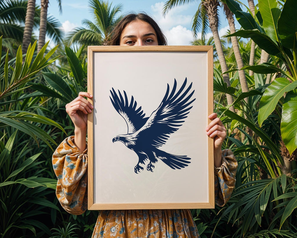 Eagle Wall Art Print | Modern Wildlife Poster wall art print, modern home decor, unframed artwork by Nomad & Nest