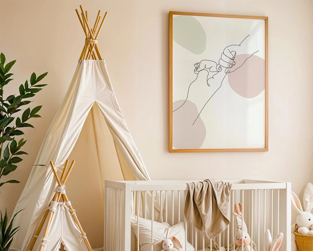 Playroom Ideas | Parent Child Line Art Print | Minimal Nursery Wall Decor wall art print, modern home decor, unframed artwork by Nomad & Nest