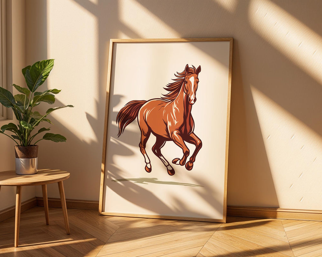 Elegant Horse Art Print | Farmhouse Wall Decor wall art print, modern home decor, unframed artwork by Nomad & Nest