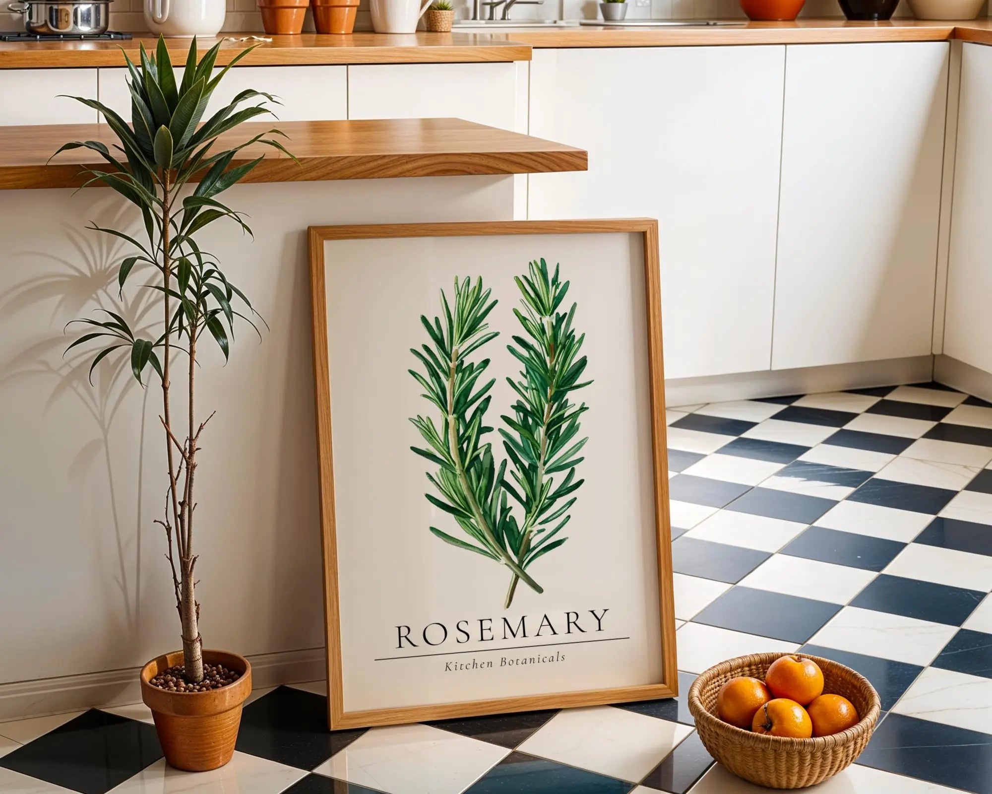 Rosemary Botanical Print • Vintage Herb Watercolor Illustration wall art print, modern home decor, unframed artwork by Nomad & Nest