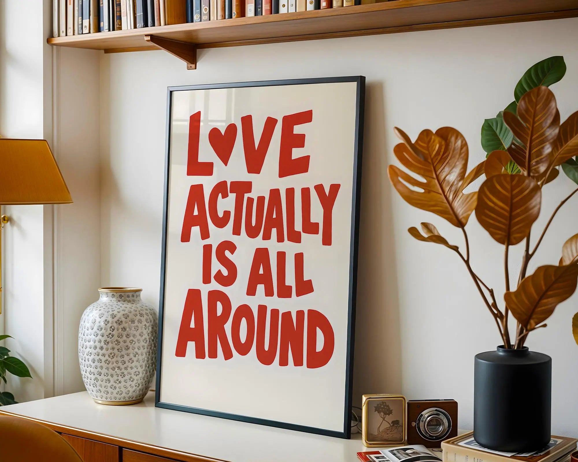 Love Actually Quote Print | Romantic Movie Poster wall art print, modern home decor, unframed artwork by Nomad & Nest