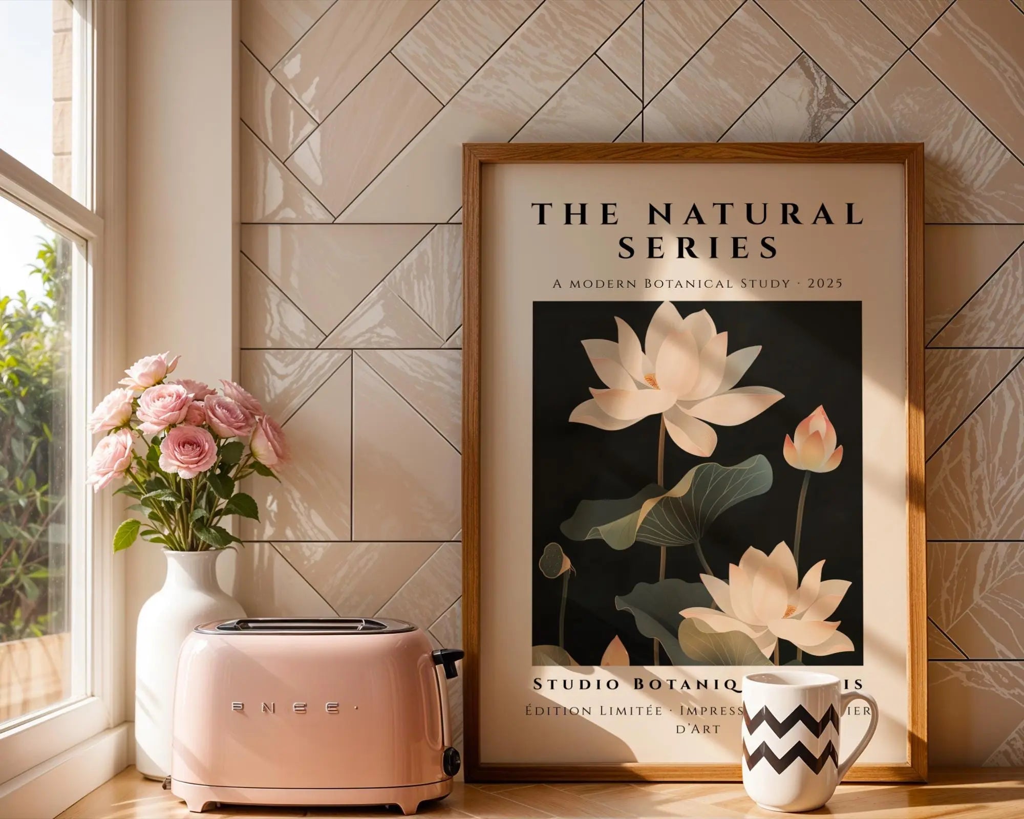 Midnight Lotus Flower Art Print | Modern Botanical Wall Decor wall art print, modern home decor, unframed artwork by Nomad & Nest