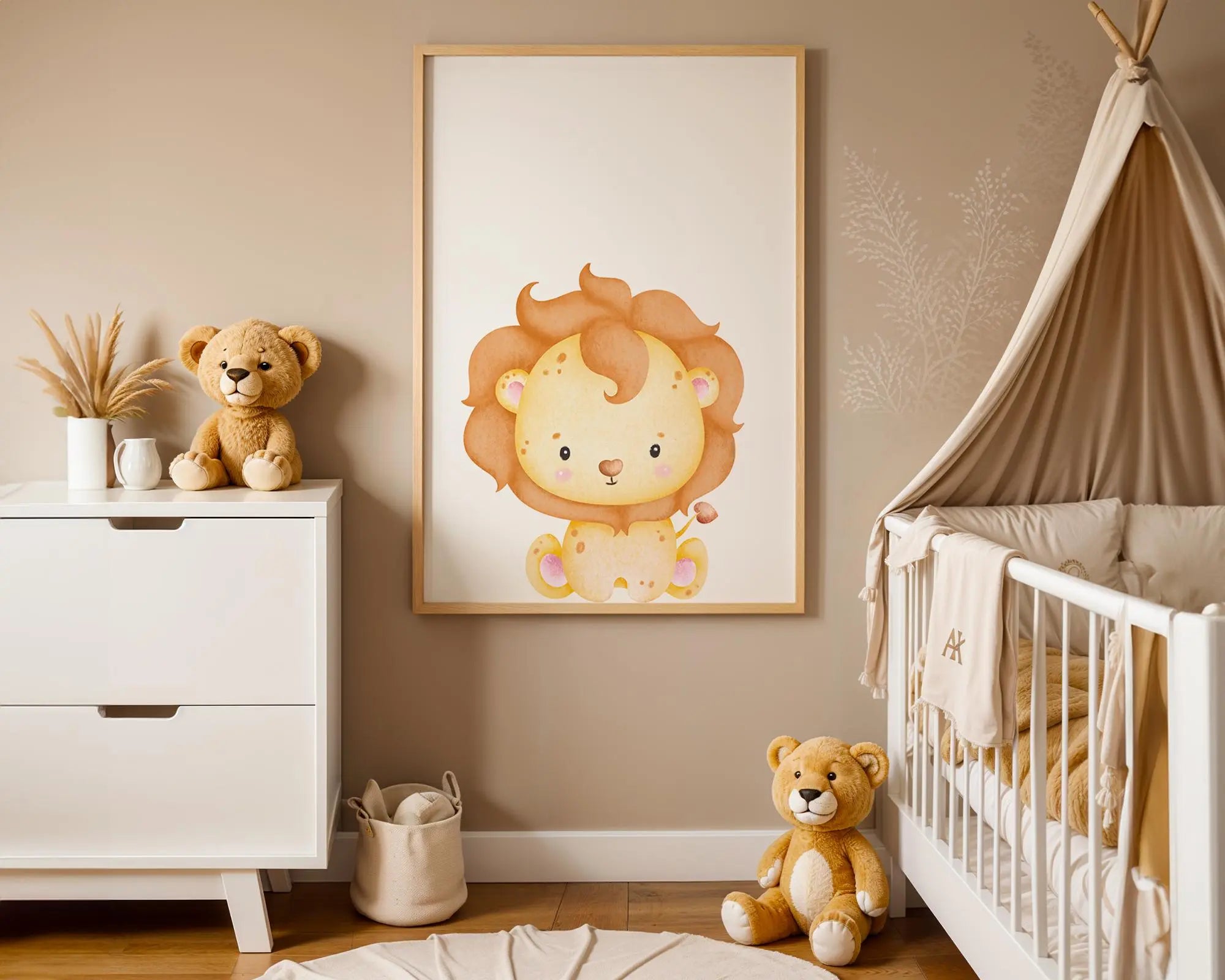 Playroom Ideas | Lion Nursery Print | Cute Safari Animal Wall Art wall art print, modern home decor, unframed artwork by Nomad & Nest