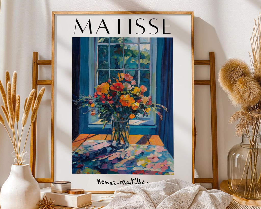 Henri Matisse Print | Inspired Floral  | Boho Sunlit Window Poster wall art print, modern home decor, unframed artwork by Nomad & Nest