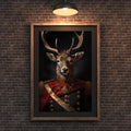 Crowned Stag Portrait Print | Royal Deer Wall Art wall art print, modern home decor, unframed artwork by Nomad & Nest