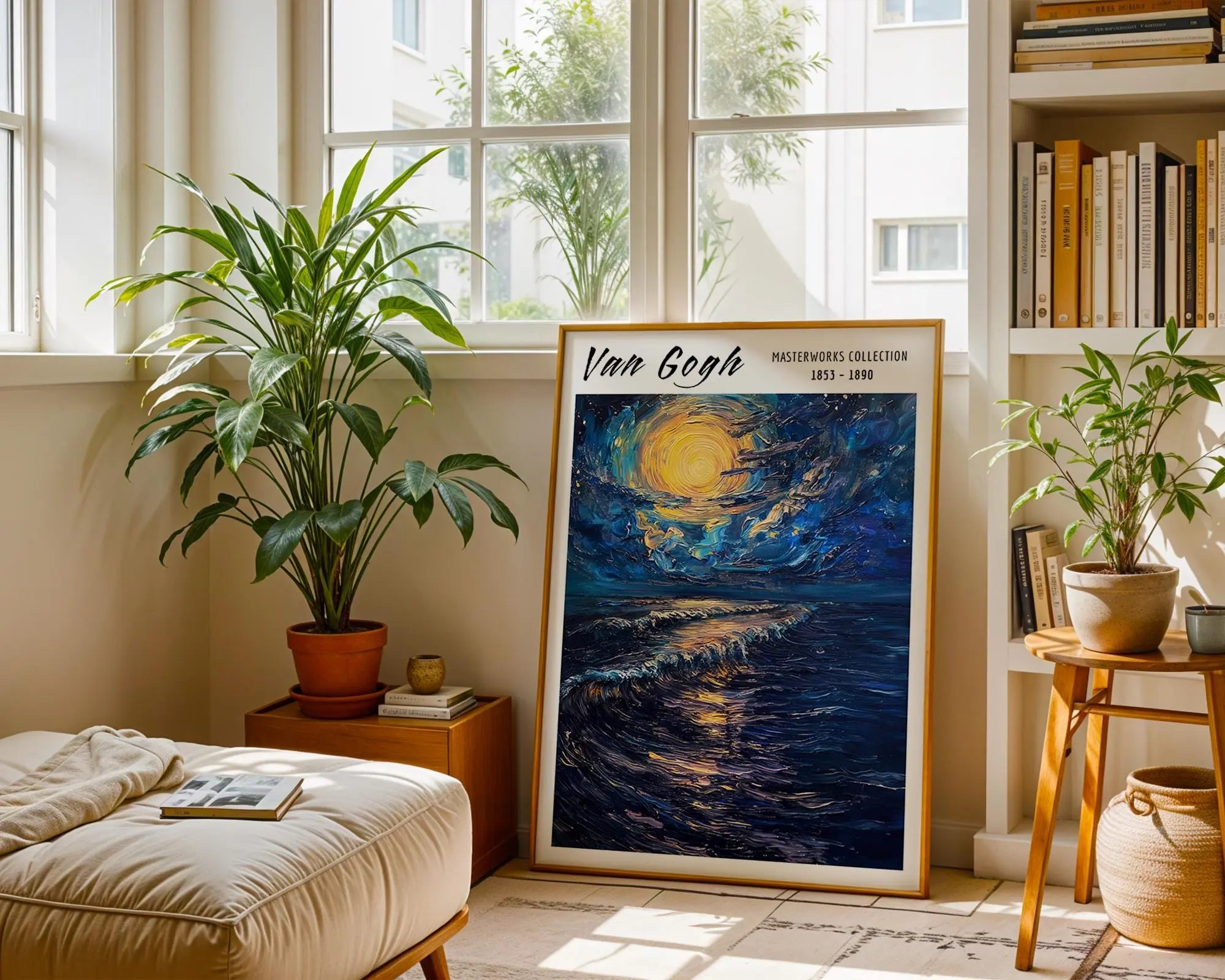 Van Gogh Print | Starry Ocean  | Expressionist Seascape Poster wall art print, modern home decor, unframed artwork by Nomad & Nest
