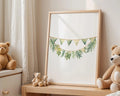 Playroom Ideas | Botanical Bunting Nursery Wall Art | Greenery Baby Decor wall art print, modern home decor, unframed artwork by Nomad & Nest