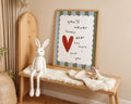 Playroom Ideas | Never Know How Much Love Nursery Wall Art | Heart Quote Print wall art print, modern home decor, unframed artwork by Nomad & Nest