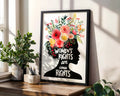 Positive Emotion | Women‘s Rights Are Human Rights Wall Art | Equality Empowerment Decor wall art print, modern home decor, unframed artwork by Nomad & Nest