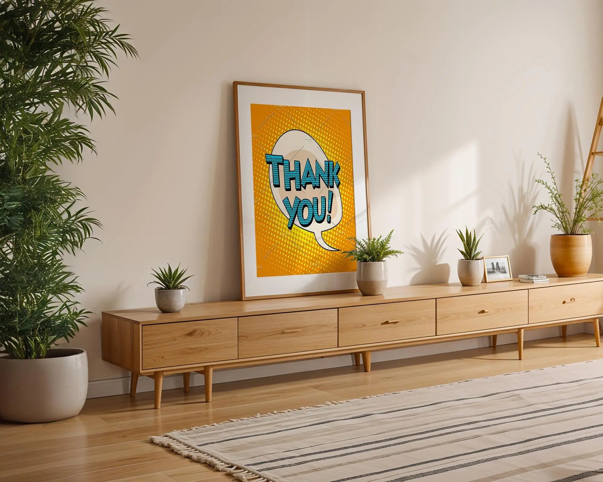 Modern Pop Art | Thank You Poster | Retro Comic Book Print wall art print, modern home decor, unframed artwork by Nomad & Nest
