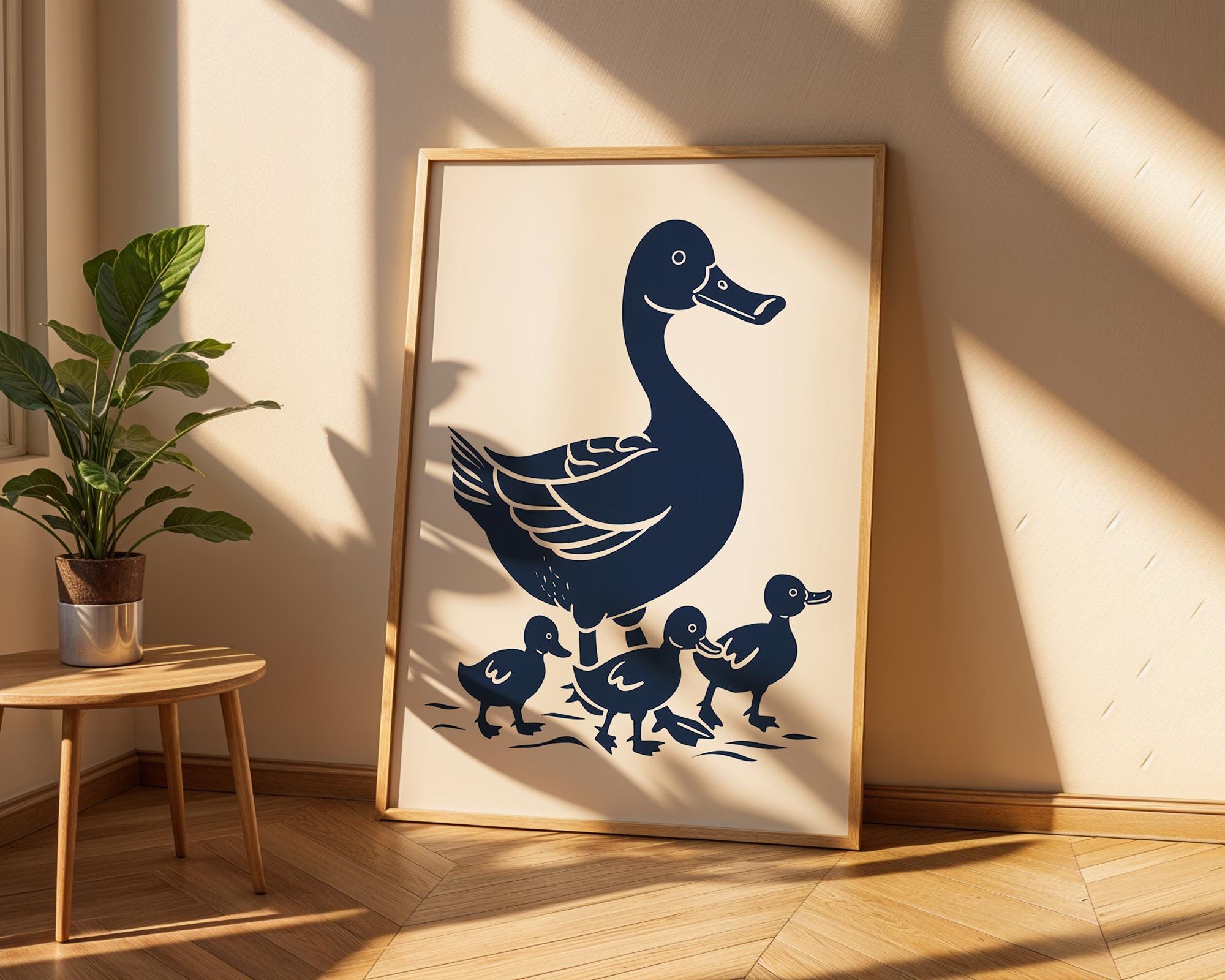 Duck Family Art Print | Modern Kids Room Decor wall art print, modern home decor, unframed artwork by Nomad & Nest