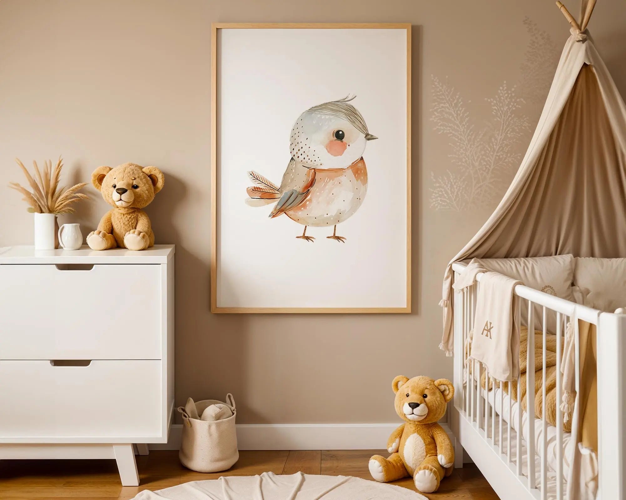 Playroom Ideas | Little Bird Nursery Wall Art | Nature Animal Baby Decor wall art print, modern home decor, unframed artwork by Nomad & Nest