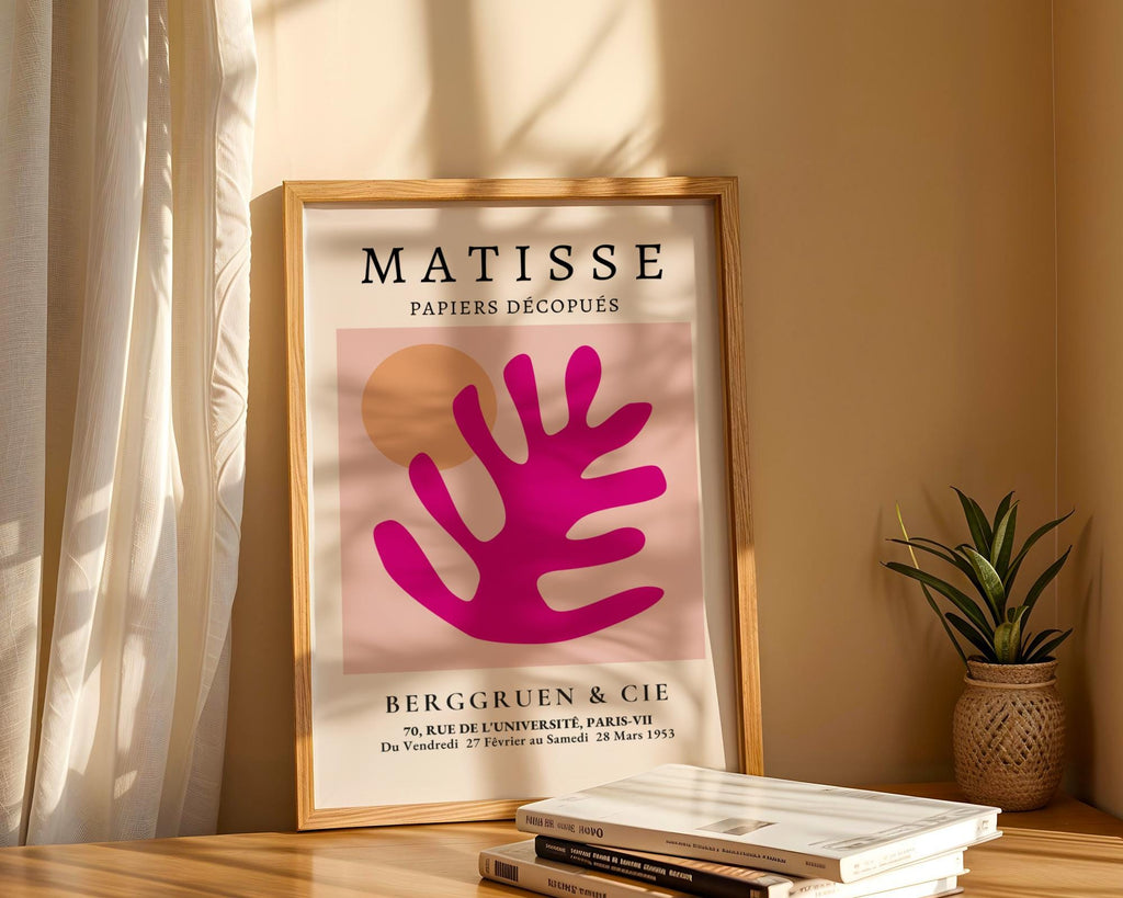 Henri Matisse Print | Inspired Art  | Pink Coral Cut-Out, Modern Abstract wall art print, modern home decor, unframed artwork by Nomad & Nest
