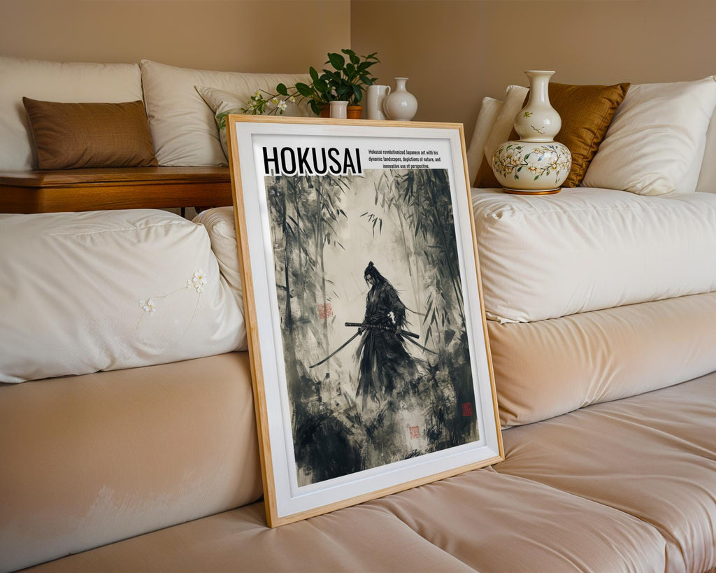 Japanese Poster | Samurai Warrior Art Print – Katana Bushido, Feudal Japan Decor wall art print, modern home decor, unframed artwork by Nomad & Nest