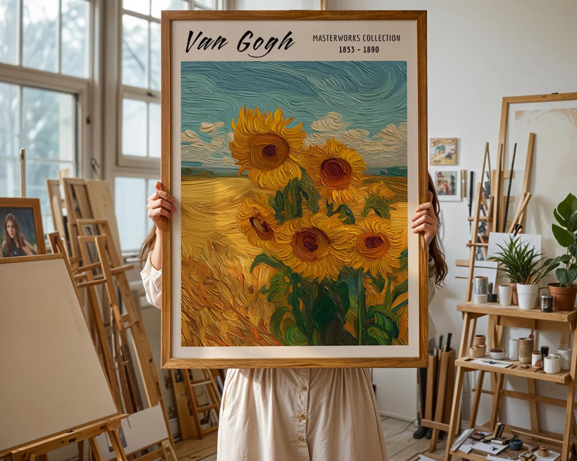 Van Gogh Print | Sunflowers  | Vintage Floral Art Poster wall art print, modern home decor, unframed artwork by Nomad & Nest