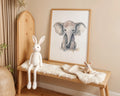 Playroom Ideas | Elephant Nursery Wall Art | Neutral Safari Baby Decor wall art print, modern home decor, unframed artwork by Nomad & Nest