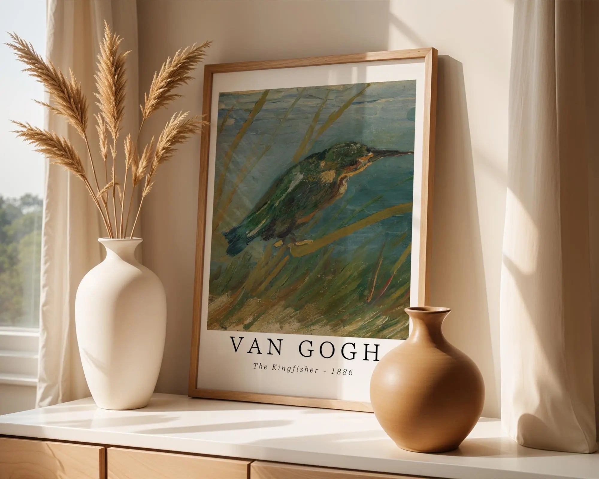 Van Gogh Print | Kingfisher  – Vintage Impressionist Bird Art wall art print, modern home decor, unframed artwork by Nomad & Nest