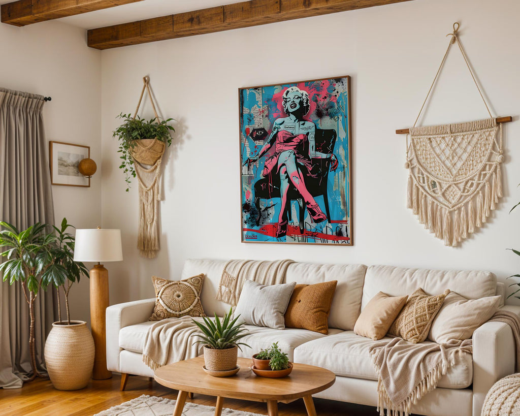Modern Pop Art | Marilyn Monroe Graffiti  Print | Retro Glam Urban Decor wall art print, modern home decor, unframed artwork by Nomad & Nest