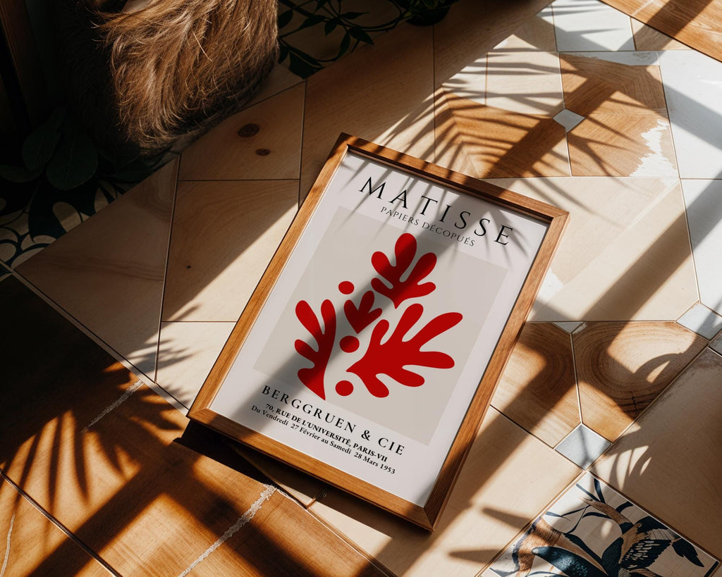 Henri Matisse Print | Red Botanical  Style  | Modern French Wall Art wall art print, modern home decor, unframed artwork by Nomad & Nest