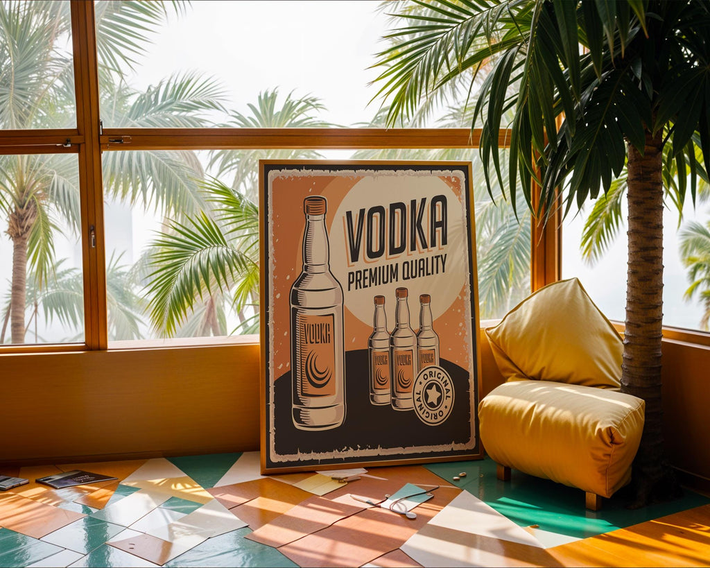Retro Vodka Advertising Poster | Mid-Century Bar Art Print wall art print, modern home decor, unframed artwork by Nomad & Nest