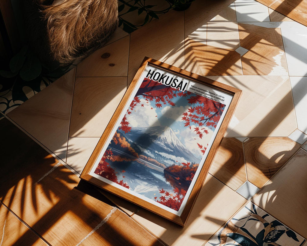 Japanese Poster | Mount Fuji Art Print - Hokusai  Landscape, Autumn Decor wall art print, modern home decor, unframed artwork by Nomad & Nest