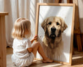 Golden Retriever Watercolour Print | Dog Portrait Wall Art wall art print, modern home decor, unframed artwork by Nomad & Nest