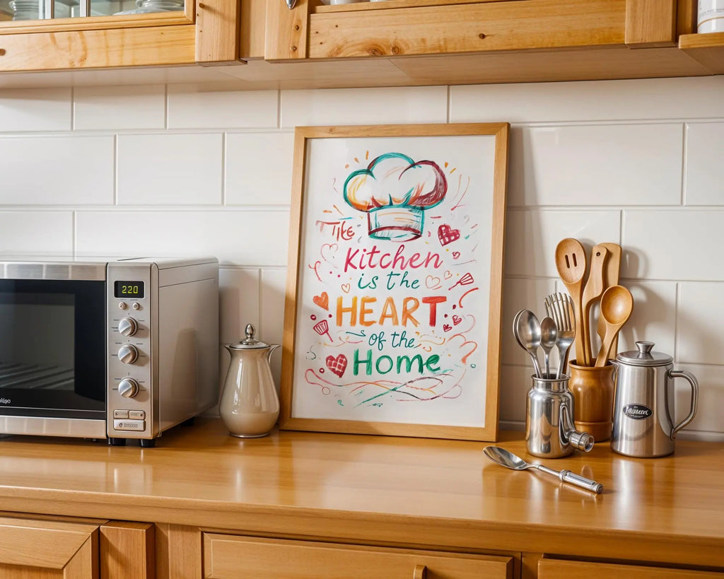 Kitchen Quote Art Print | Cozy Cooking Typography Poster wall art print, modern home decor, unframed artwork by Nomad & Nest
