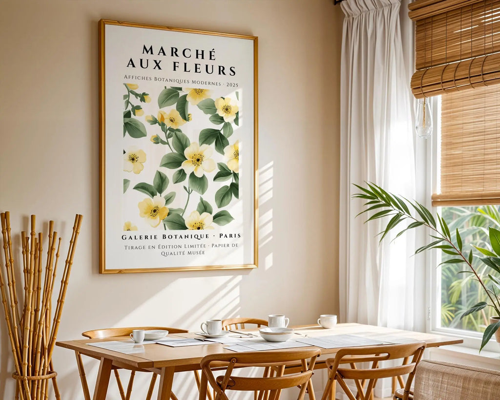 Wild Rose Botanical Print | French Cottage Wall Art wall art print, modern home decor, unframed artwork by Nomad & Nest