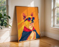 Superhero Dog Print | Retro Pop Art Pet Lover Gift wall art print, modern home decor, unframed artwork by Nomad & Nest