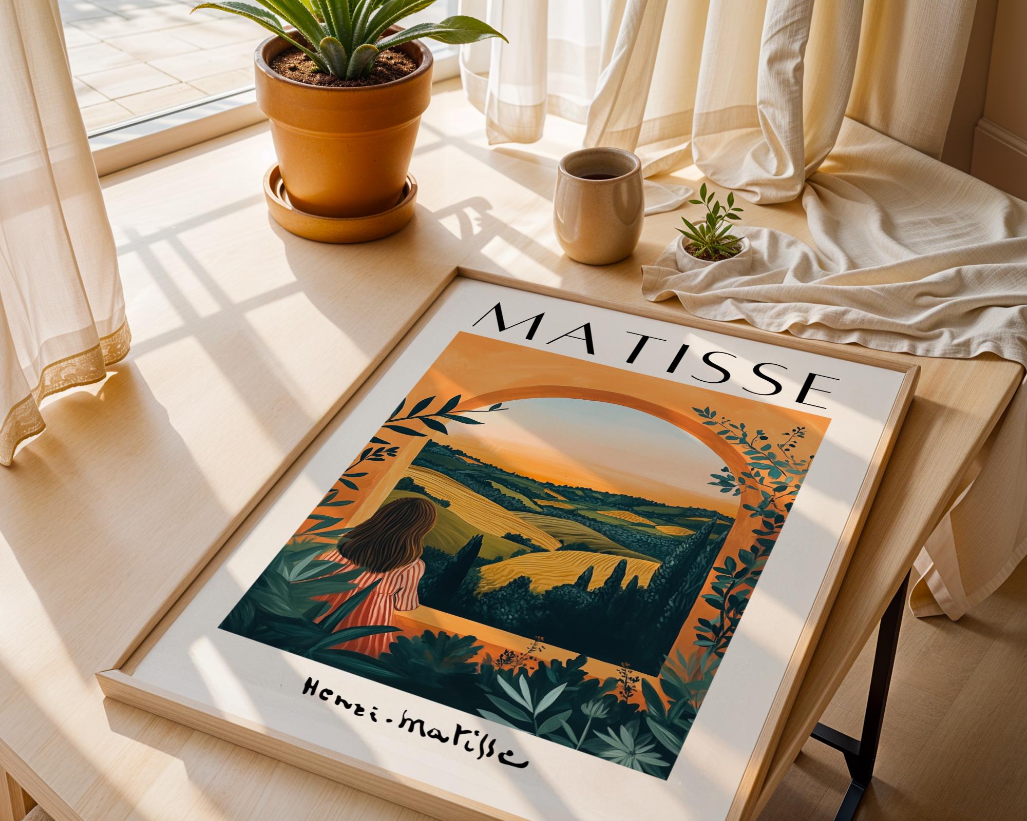 Henri Matisse Print | Tuscany Landscape  | Boho Mediterranean Wall Art wall art print, modern home decor, unframed artwork by Nomad & Nest