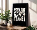 Save The Planet Poster | Environmental Typography Art wall art print, modern home decor, unframed artwork by Nomad & Nest