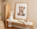 Playroom Ideas | Crowned Bear Nursery Wall Art | Woodland Animal Baby Print wall art print, modern home decor, unframed artwork by Nomad & Nest