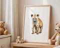 Playroom Ideas | Baby Hyena Nursery Wall Art | Safari Animal Baby Print wall art print, modern home decor, unframed artwork by Nomad & Nest