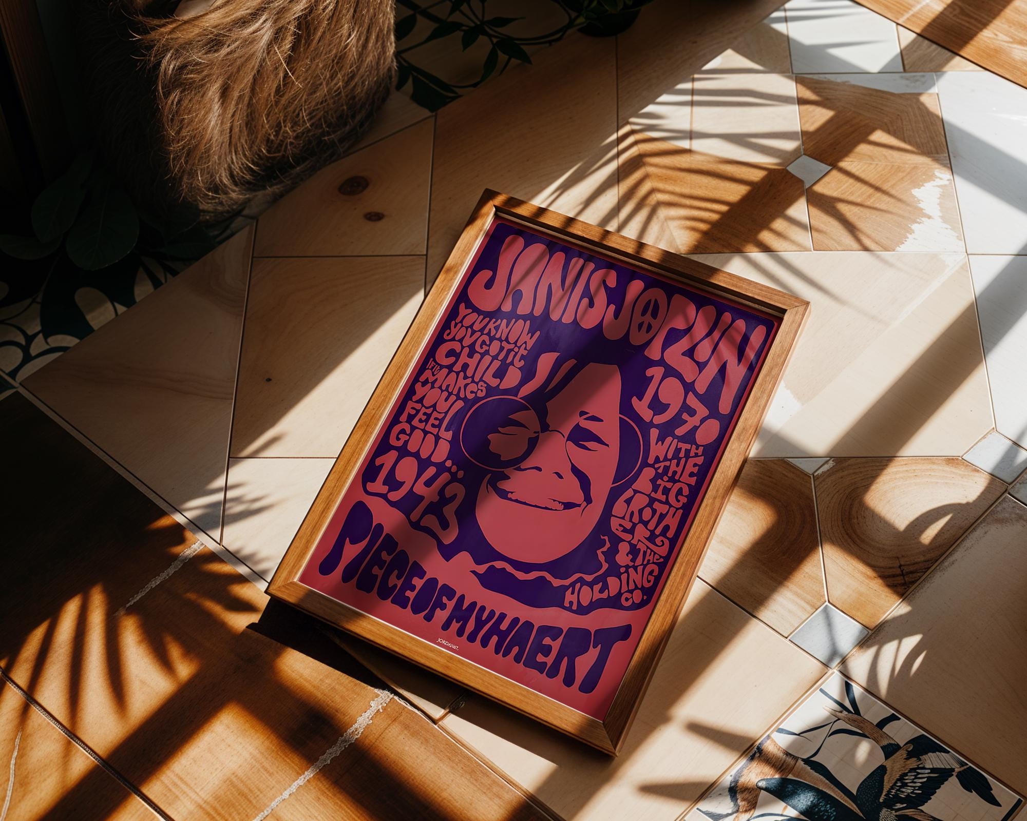 Modern Pop Art | Janis Joplin Psychedelic  Poster | 1970s Retro Music Print wall art print, modern home decor, unframed artwork by Nomad & Nest